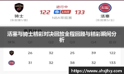 活塞与骑士精彩对决回放全程回顾与精彩瞬间分析